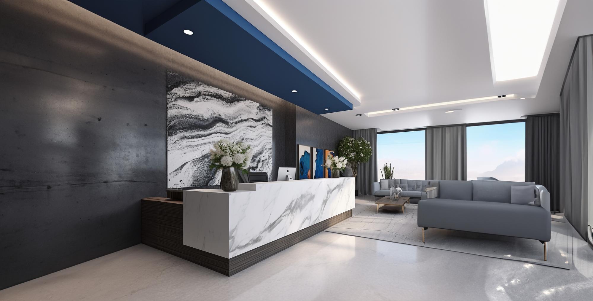 Sediu birou imobiliar cu recepție modernă